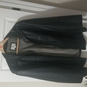 Leather Coat Black Size 4X